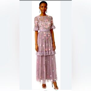 Needle & Thread Lilac Floral Maxi Dress
